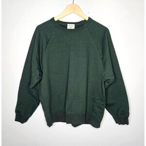 Jackman Tanabe Meriyasu Sweatshirt Large Green Crew Neck 100% Cotton Heavyweight